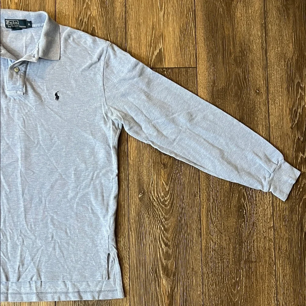 Polo Ralph Lauren Light Blue Long Sleeve Polo Shirt Mens Size Medium